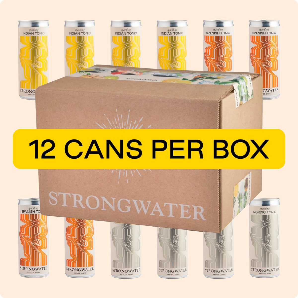 tonic water variety pack - nordic tonic, indian tonic & spanish tonic