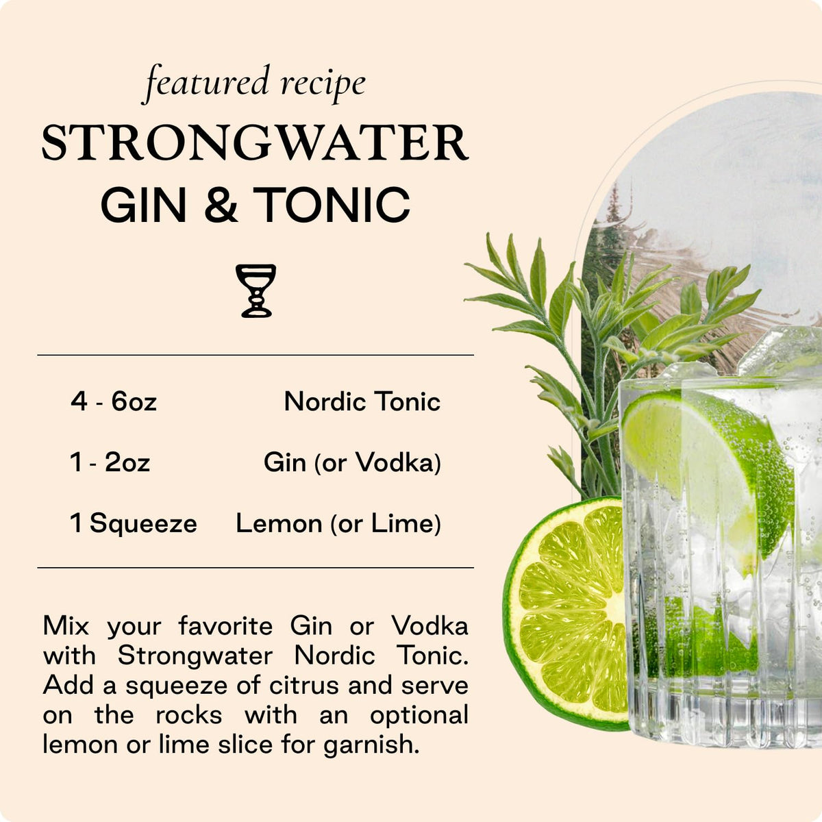 tonic water variety pack - nordic tonic, indian tonic & spanish tonic
