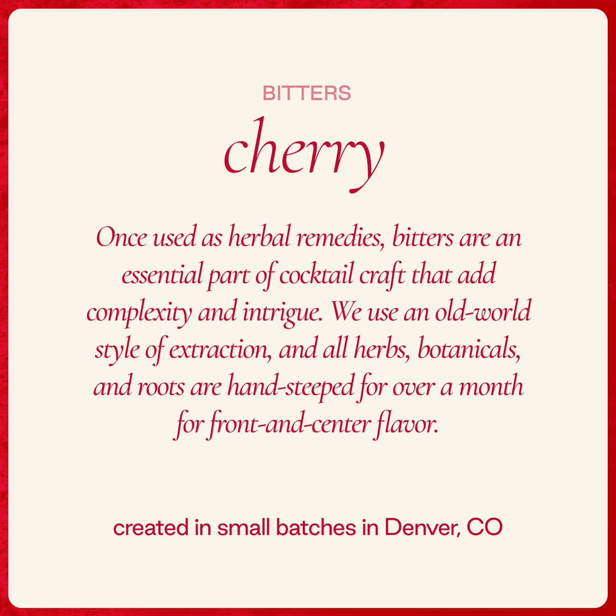 cherry bitters - strongwater