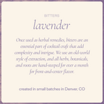 lavender - wildflower bitters