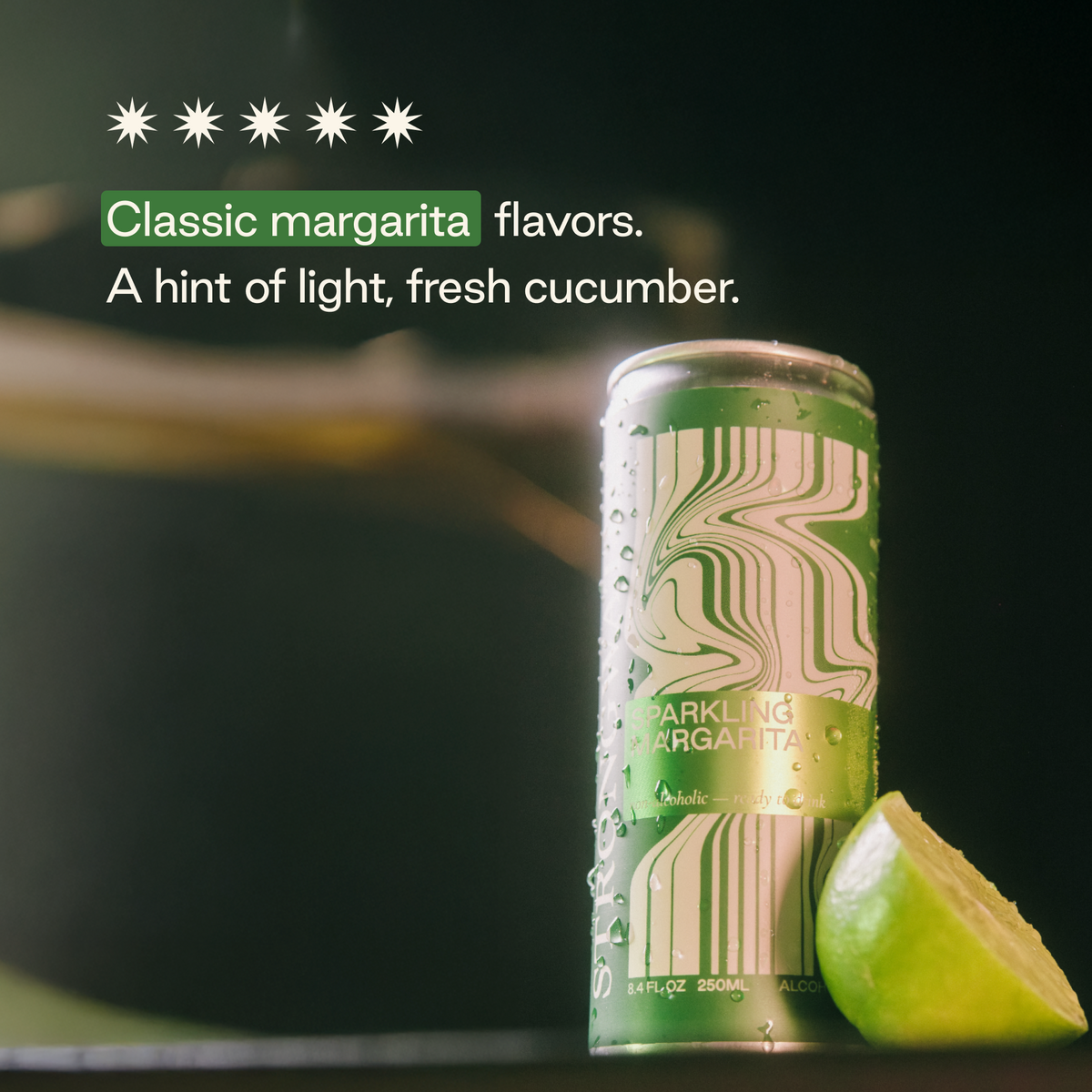 sparkling margarita mocktail