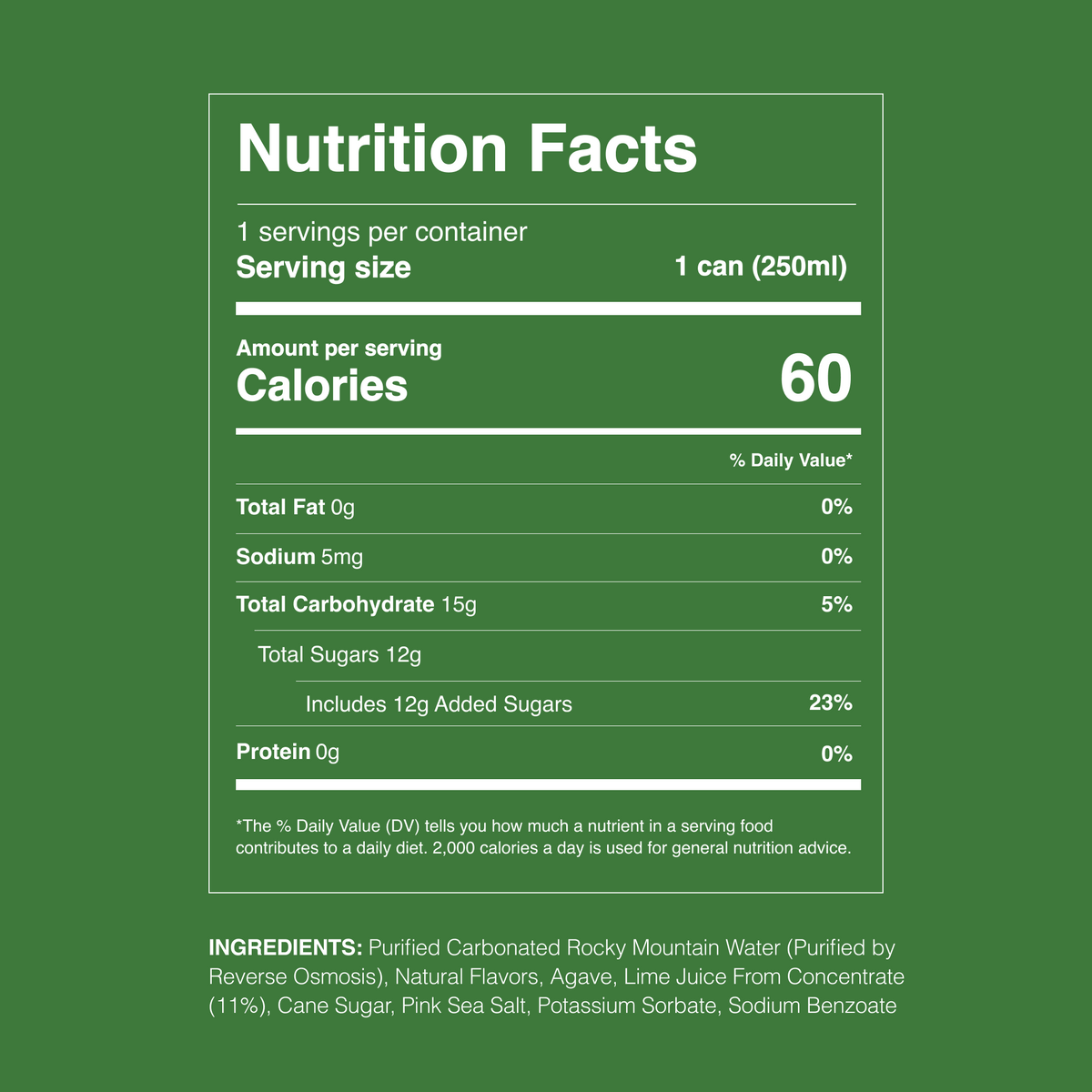 sparkling margarita mocktail