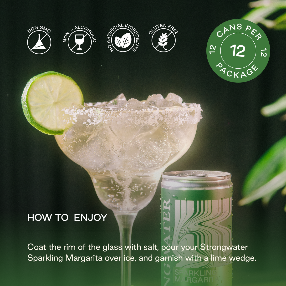 sparkling margarita mocktail